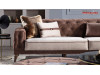 Canapea chesterfield extensibila Armada S Luxury crem + maro