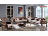 Canapea chesterfield extensibila Armada S Luxury crem + maro