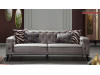 Canapea chesterfield gri extensibila Armada pt. living modern