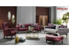 Canapea chesterfield gri extensibila Armada pt. living modern