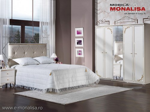 Mobila Dormitor complet Alb fildes de Lux Astoria