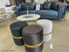 Pat crem tapitat Chesterfield cu lada si somiera Dolce DLC 160x200
