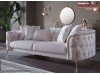 Canapea crem catifea Chester living Modern Dolce de Lux 3 Locuri