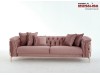Canapea extensibila roz pudra Dolce gold catifea de Lux 3 Locuri DLC