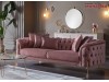 Canapea extensibila roz pudra Dolce gold catifea de Lux 3 Locuri DLC