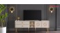 Comoda TV alba pt. living modern elegant Dolce de lux. Unitate Tv DLC