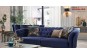 Canapea chesterfield catifea albastru regal Dorea - 3 locuri