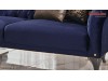 Canapea chesterfield catifea albastru regal Dorea - 3 locuri