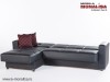 Coltar extensibil confortabil pe piele ecologica negru Elegant