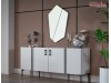 Masa Extensibila Moderna alb gri antracit - Design Elegant si Functional Eva