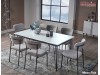 Masa Extensibila Moderna alb gri antracit - Design Elegant si Functional Eva