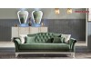 Canapea verde de 3 locuri extensibila Helen smarald Lux