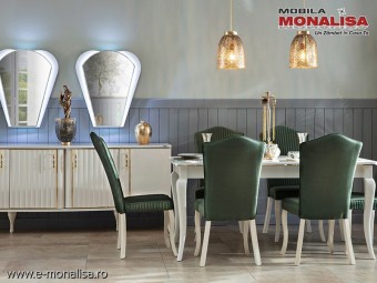 Mobila Living Eleganta de Lux Helen Alb Ivory modern ⭐