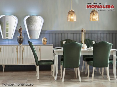 Mobila Living Eleganta de Lux Helen Alb Ivory modern ⭐