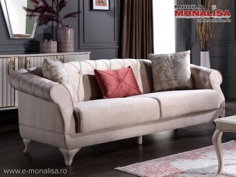 Canapea chester extensibila pt. living Indigo crem