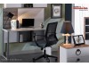 Set Mobila Dormitor moderna alb gri cu lemn pe stil Scandinav Lavin cu 5 usi