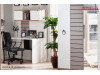 Set Mobila Dormitor moderna alb gri cu lemn pe stil Scandinav Lavin cu 5 usi