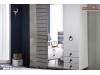 Set Mobila Dormitor moderna alb gri cu lemn pe stil Scandinav Lavin cu 5 usi