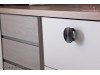 Set Mobila Dormitor moderna alb gri cu lemn pe stil Scandinav Lavin cu 5 usi