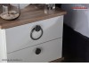 Set Mobila Dormitor moderna alb gri cu lemn pe stil Scandinav Lavin cu 5 usi
