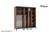 Set Mobila Dormitor modern wenge Matilda 5 usi oglinda pat cu Lada