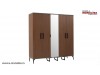 Set Mobila Dormitor modern wenge Matilda 5 usi oglinda pat cu Lada