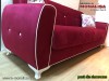 Canapea Extensibila 3 Locuri cu lada Burgundy - Bordo - Lilya