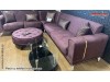 Coltar extensibil mare 3 + 2 locuri Perissa catifea grena