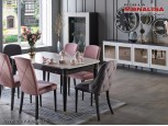 Mobila Living modern de Lux original Prada gri antracit si bej