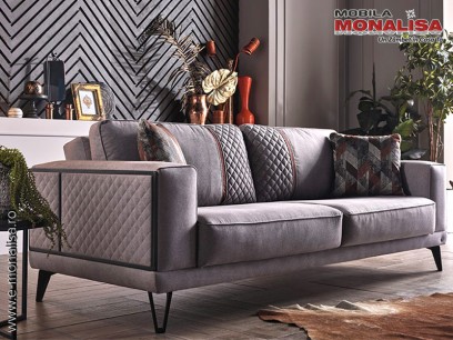 Canapea Gri extensibila pt. living modern Rossini de Lux
