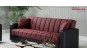 Canapea ieftina extensibila cu lada depozitare Sydney Rosu