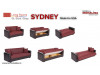 Canapea ieftina extensibila cu lada depozitare Sydney Rosu