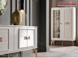 Mobila moderna living de Lux alb ivory Veyron