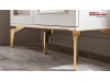 Mobila Dormitor alb fildes Dulap 5 usi Pat 160 Veyron de Lux Modern VRN