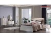 Mobila Dormitor alb fildes Dulap 5 usi Pat 160 Veyron de Lux Modern VRN