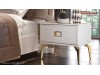 Mobila Dormitor alb fildes Dulap 5 usi Pat 160 Veyron de Lux Modern VRN
