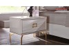 Mobila Dormitor alb fildes Dulap 5 usi Pat 160 Veyron de Lux Modern VRN