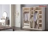 Mobila Dormitor alb fildes Dulap 5 usi Pat 160 Veyron de Lux Modern VRN