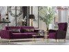 Canapea extensibila violet 3 locuri Veyron - moderna de lux