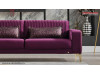 Canapea extensibila violet 3 locuri Veyron - moderna de lux