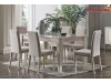 Masa living Extensibila Moderna alb lucios marmorat Veyron