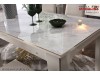 Masa living Extensibila Moderna alb lucios marmorat Veyron