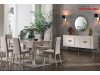 Masa living Extensibila Moderna alb lucios marmorat Veyron