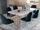 Masa moderna alb lucios pentru living dining de Lux Veyron