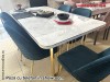 Masa moderna alb lucios pentru living dining de Lux Veyron