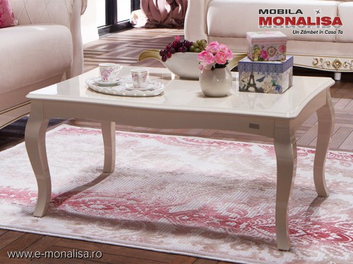 Masuta de cafea alb ivory stil clasic Vienna