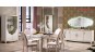 Masa extensibila si scaune living de lux Vienna alb fildes 