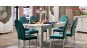 Masa extensibila si scaune living de lux Vienna alb fildes 