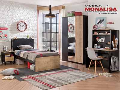 Colectia Dormitor tineret modern negru Cilek Black