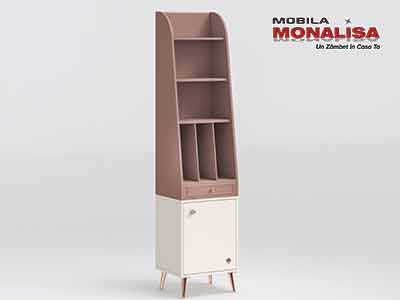 Biblioteca roz dormitor copii